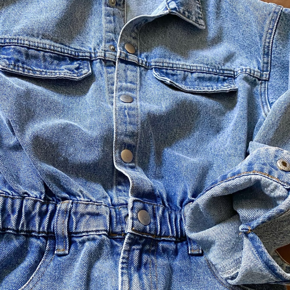 Long sleeve denim romper - Picture 3 of 3